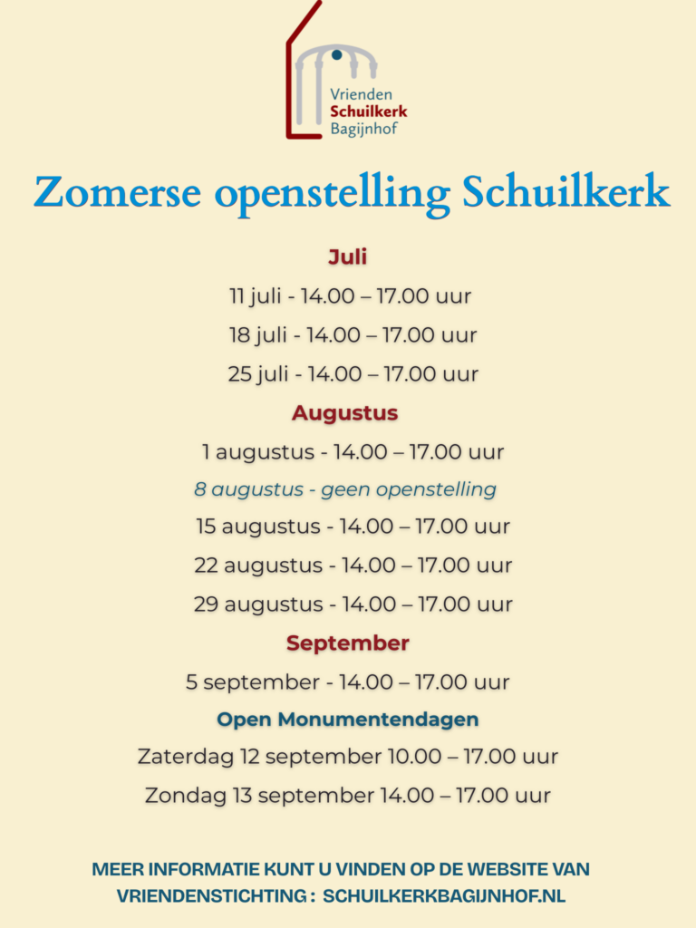 Zomerse openstelling
